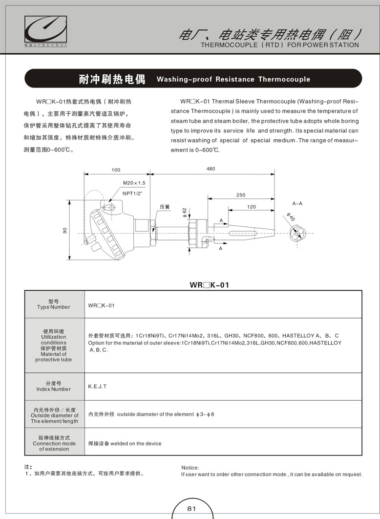 热套式热电偶(阻)(图2)